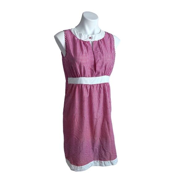 Vtg Sears Roebuck House Day Dress Sz S Red White Gingham Pinup Summer Picnic 60s - Picture 13 of 13